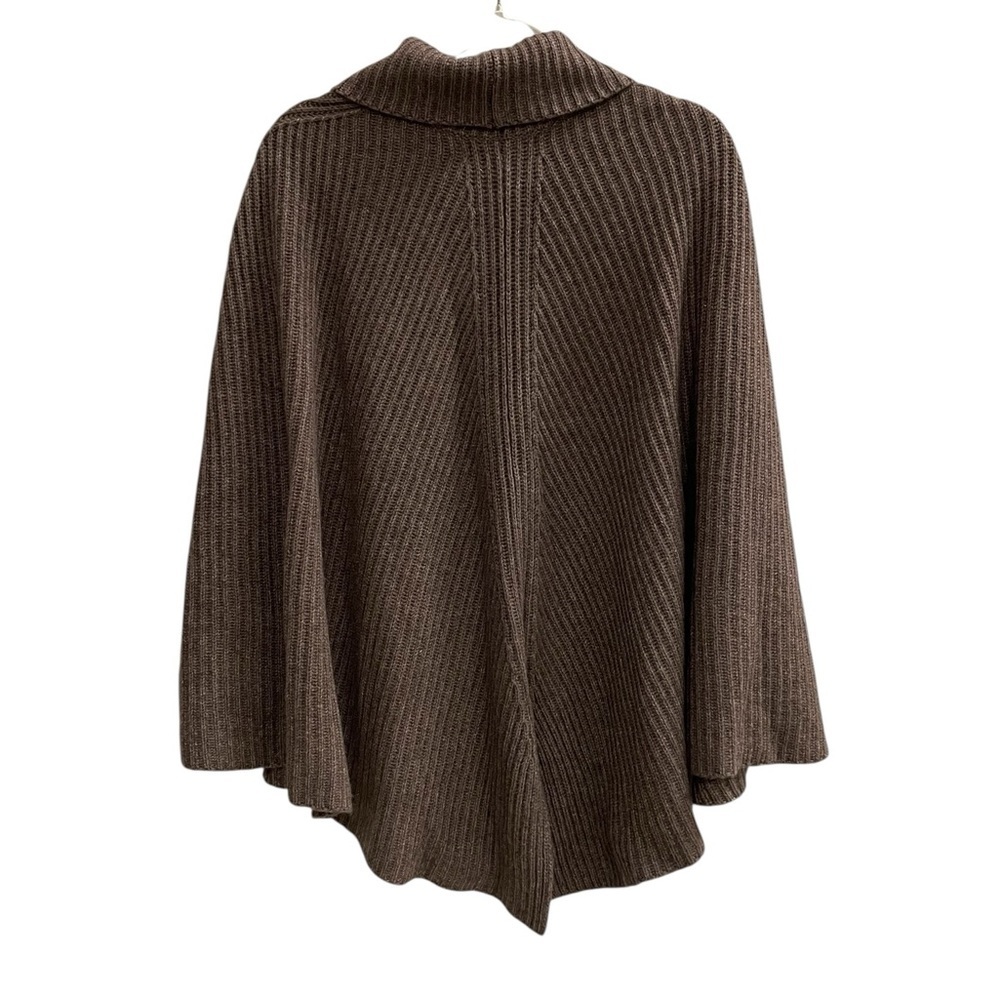 NWT Krimson Klover Dendrite Wool Blend Poncho Cafe Brown Size Large / XL - Picture 7 of 10